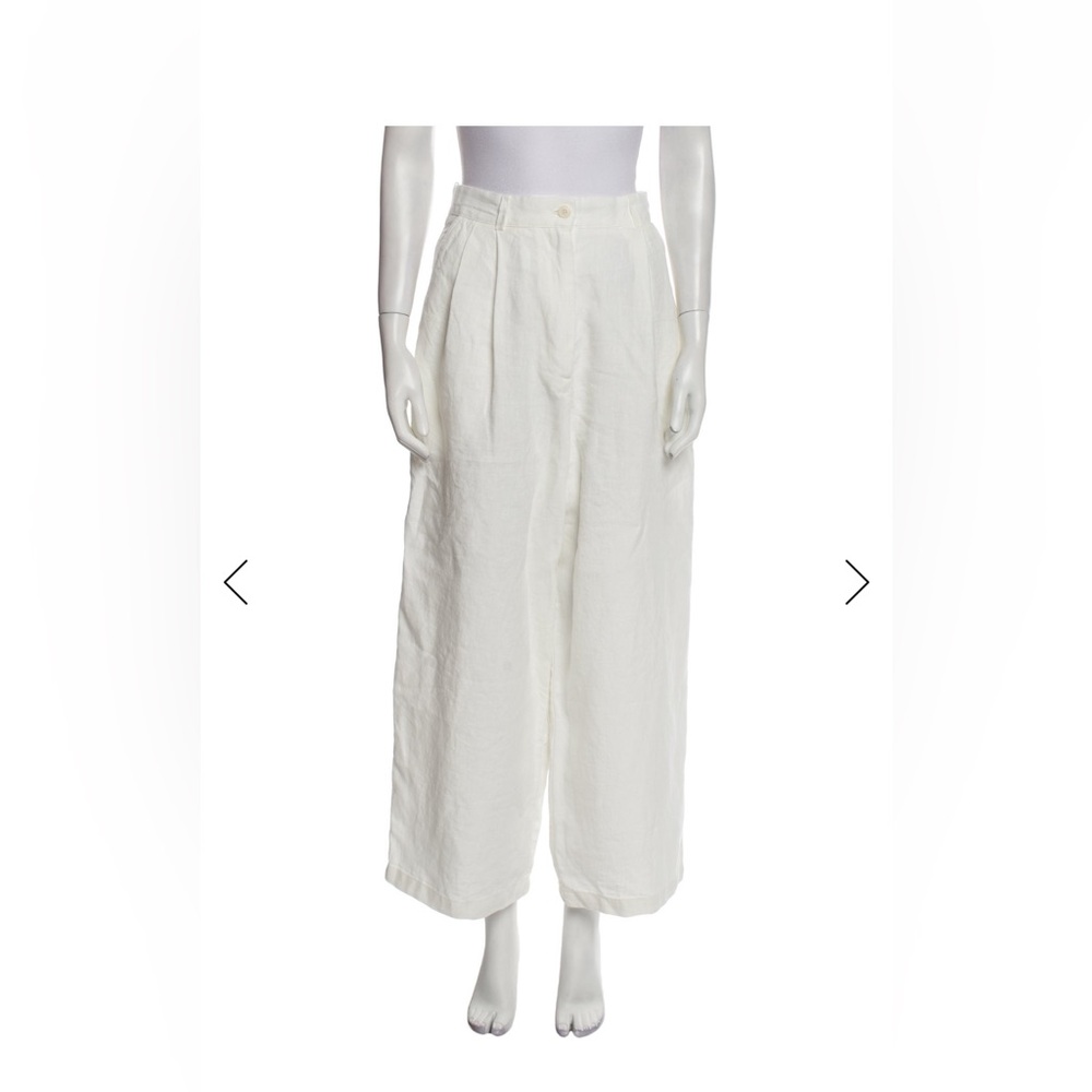 Shaina Mote Wide Leg Linen Pants - White size 8